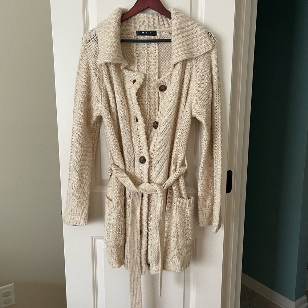 MAK Sweater Cardigan With Tie